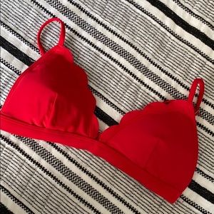 Red bikini top